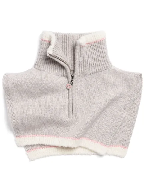 Barrie shearling zip-up collar-scarf