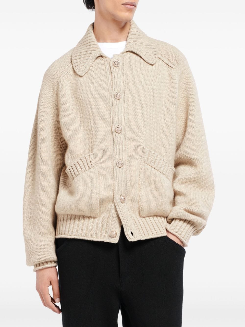 Shop Barrie Chunky-knit Cashmere Cardigan In Neutrals