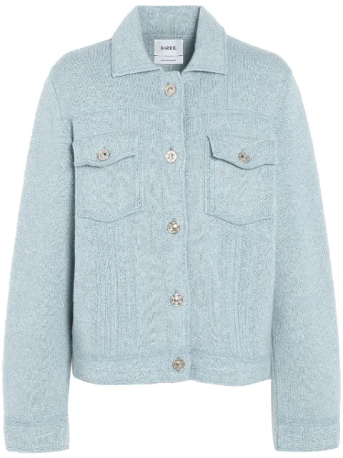 Barrie contrast-stitching denim-effect jacket