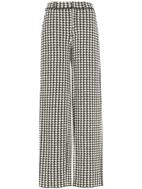 Barrie houndstooth-print trousers