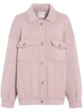 Barrie contrast-stitching denim-effect jacket - Pink