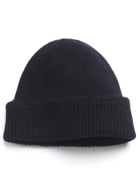 Barrie shearling-trim cashmere beanie