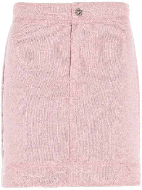 Barrie contrast-stitch mini skirt