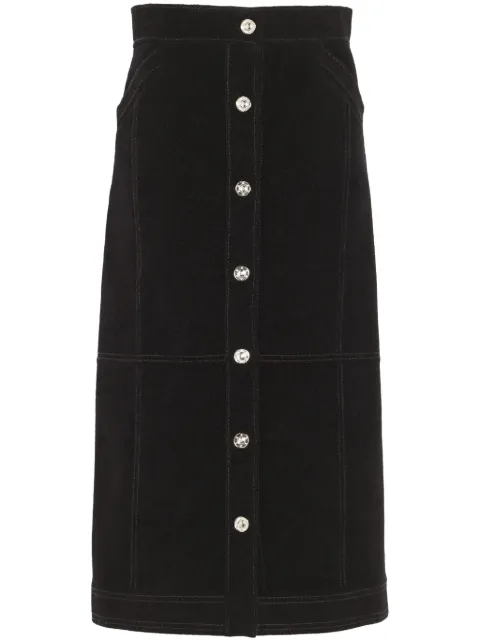 Barrie falda midi con cintura alta