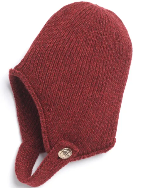 Barrie strap-detail ribbed beanie
