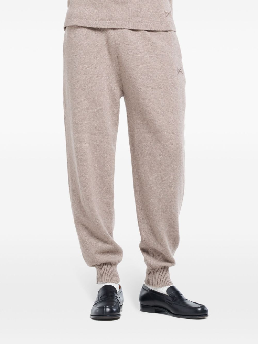 Shop Barrie B Label Cashmere Trousers In Neutrals