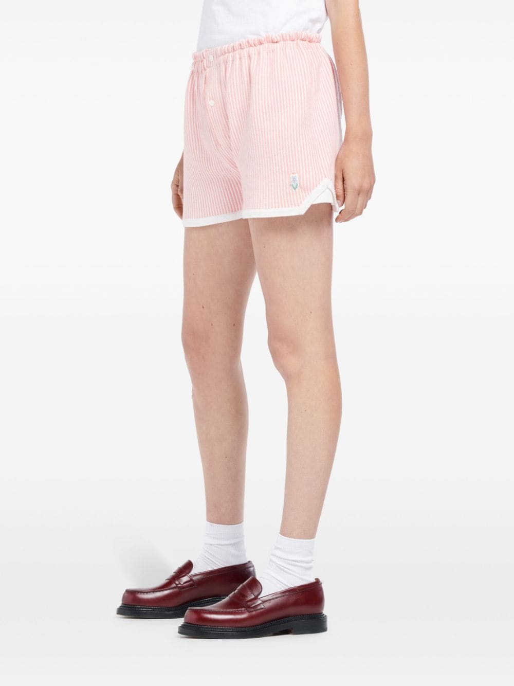 Shop Barrie Striped Shorts In Pink