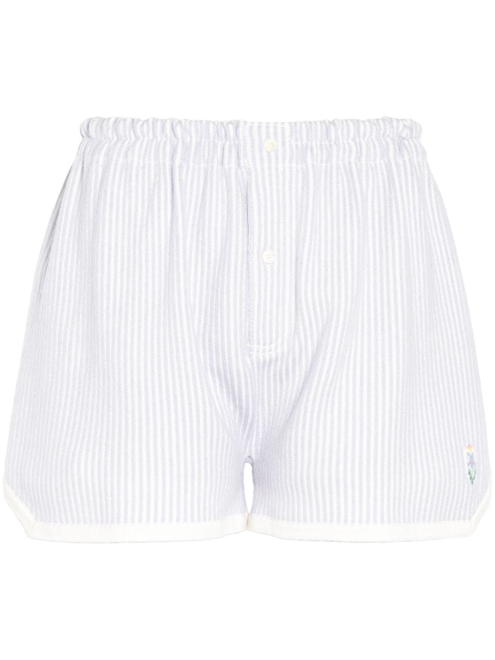 Shop Barrie Striped Shorts In 蓝色