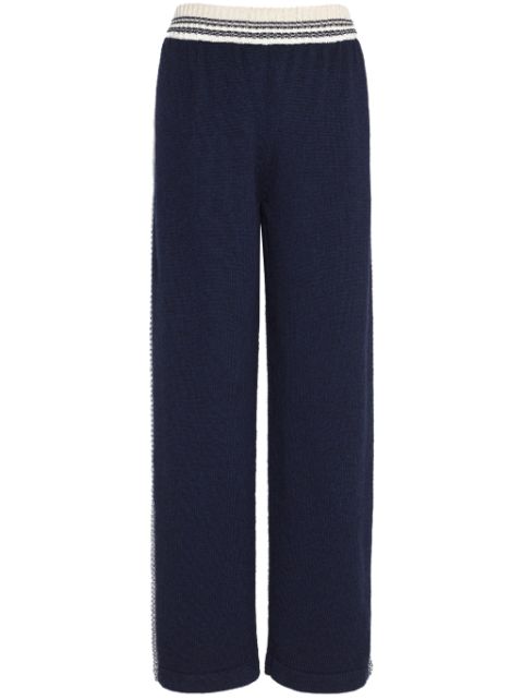 Barrie stripe-detail trousers