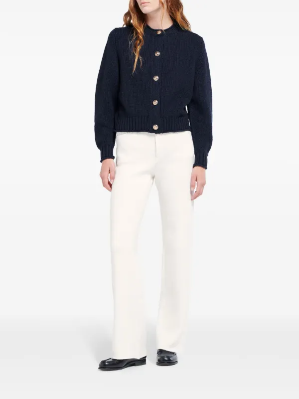 Barrie Chunky Cashmere Cardigan Blue FARFETCH IN