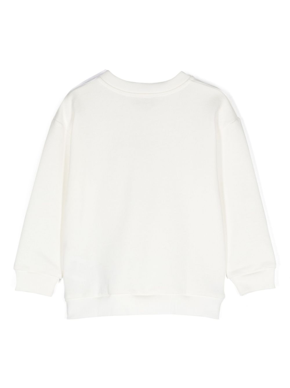 Gucci Kids Web-detail cotton sweatshirt - Wit