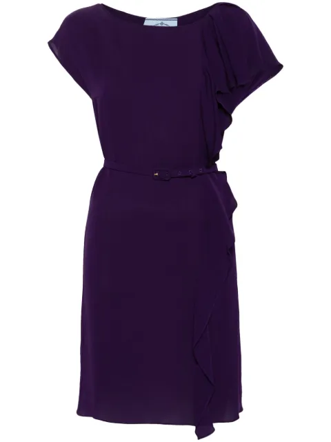 Prada Pre-Owned vestido de seda drapeado 1990