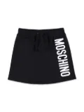 Moschino Kids logo-print mini skirt - Black
