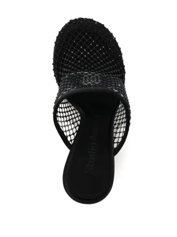 Studio Amelia 80mm Dolly Mules | Black | FARFETCH