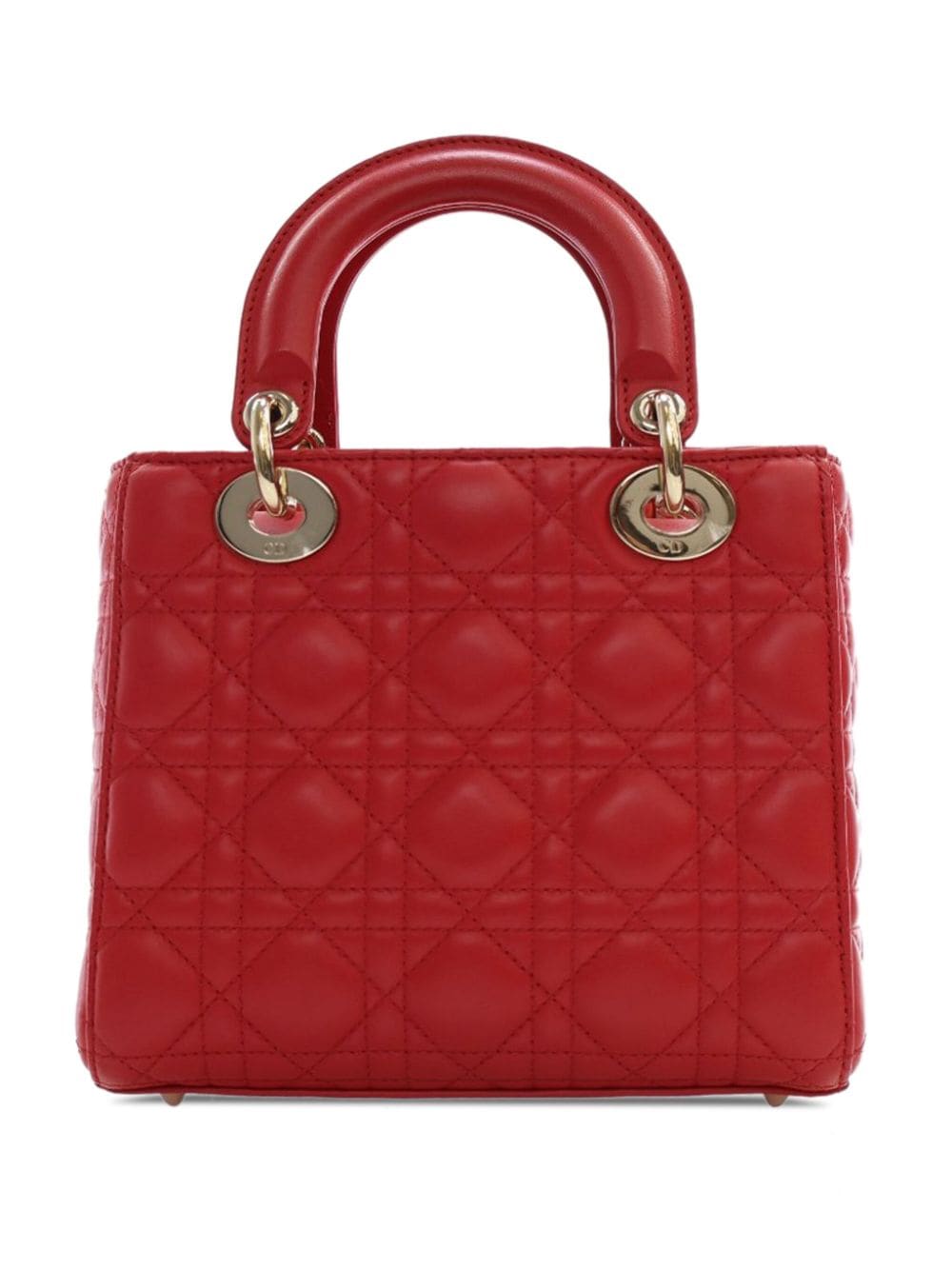 Christian Dior Pre-Owned 2017 Small Lambskin Cannage My ABCDior Lady Dior satchel - Rood