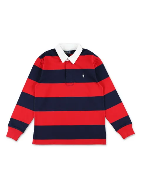 POLO RALPH LAUREN KIDS striped cotton polo shirt
