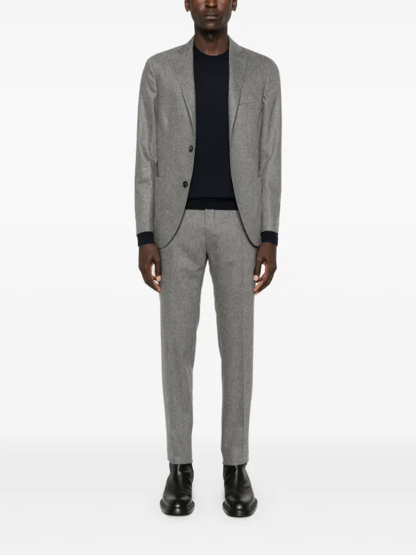 Zanone cashmere-sil crew-neck Sweater | Blue | FARFETCH UK
