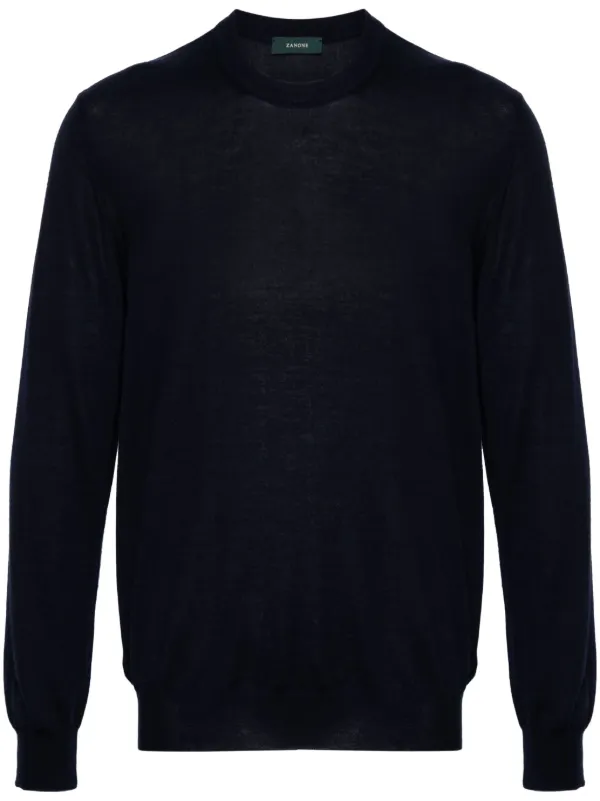 Zanone クルーネック セーター | ブルー | FARFETCH JP