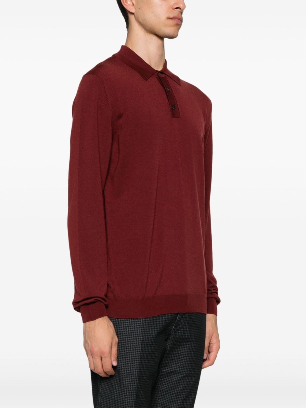 Shop Zanone Flexwool Polo Shirt In Rot