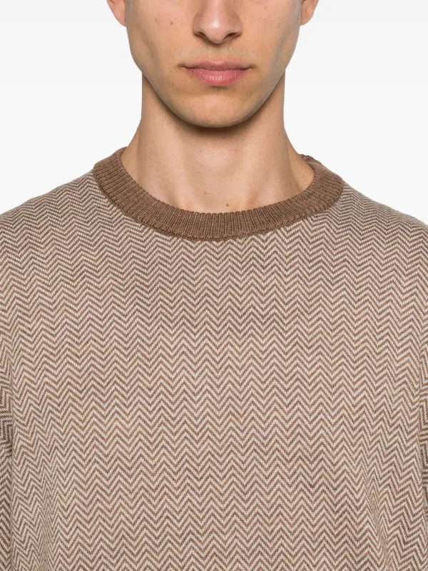 Sweater Maglione Zanone Zanone Maglione Girocollo Marrone