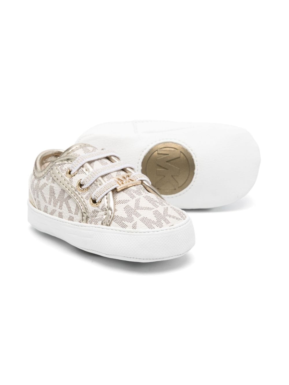 Michael Kors Kids logo-print sneakers - Beige