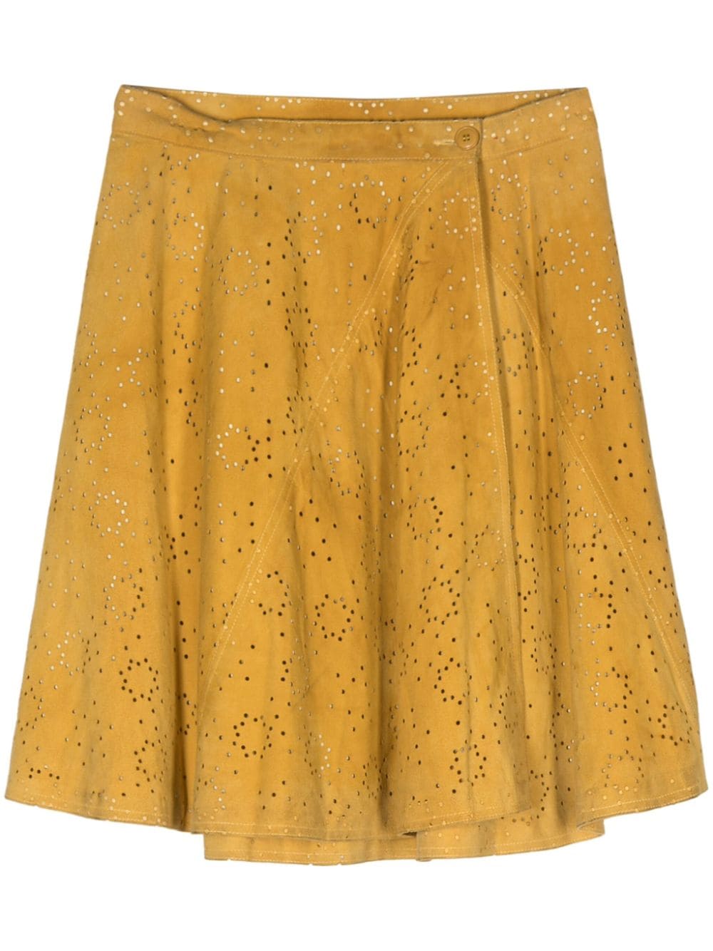 1980s suede wrap skirt