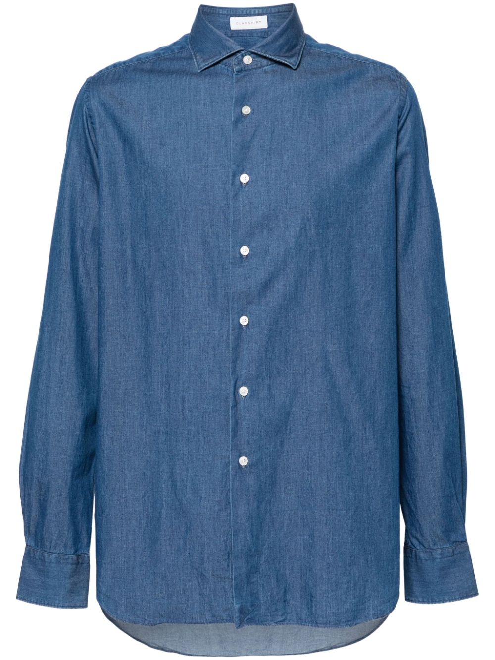 long-sleeved denim shirt