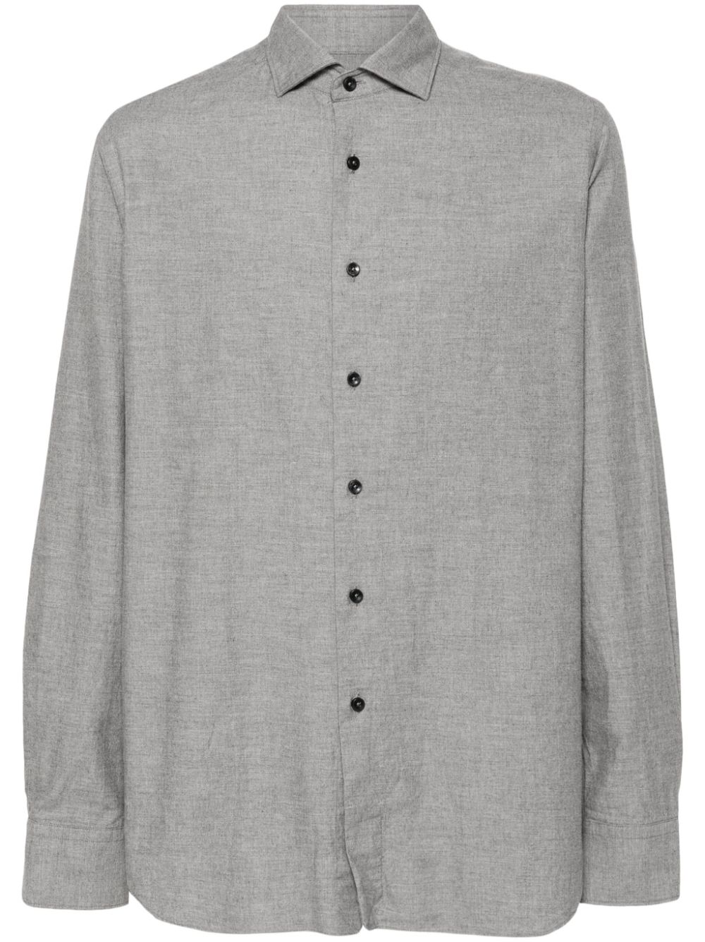 long-sleeved flannel shirt