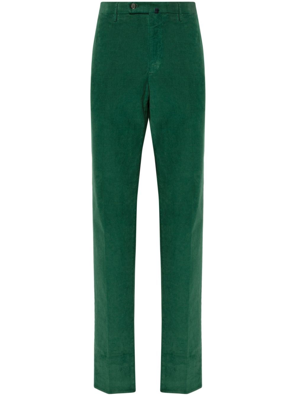 Shop Incotex Corduroy Straight-leg Trousers In Green