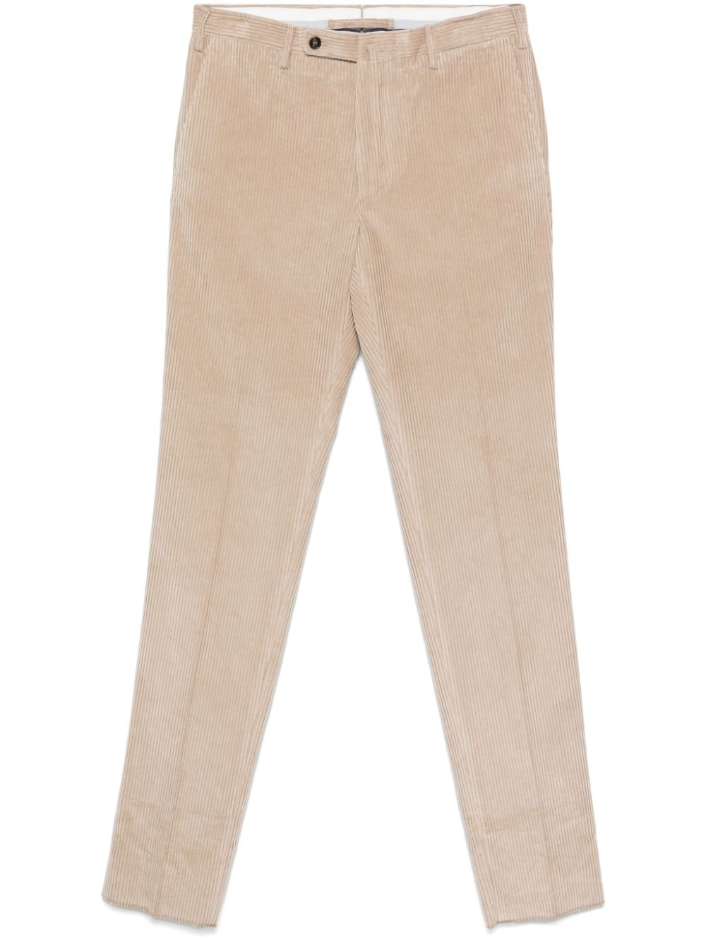 Incotex Ribfluwelen chino Beige