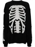 Takahiromiyashita The Soloist skeleton-print sweater - Black