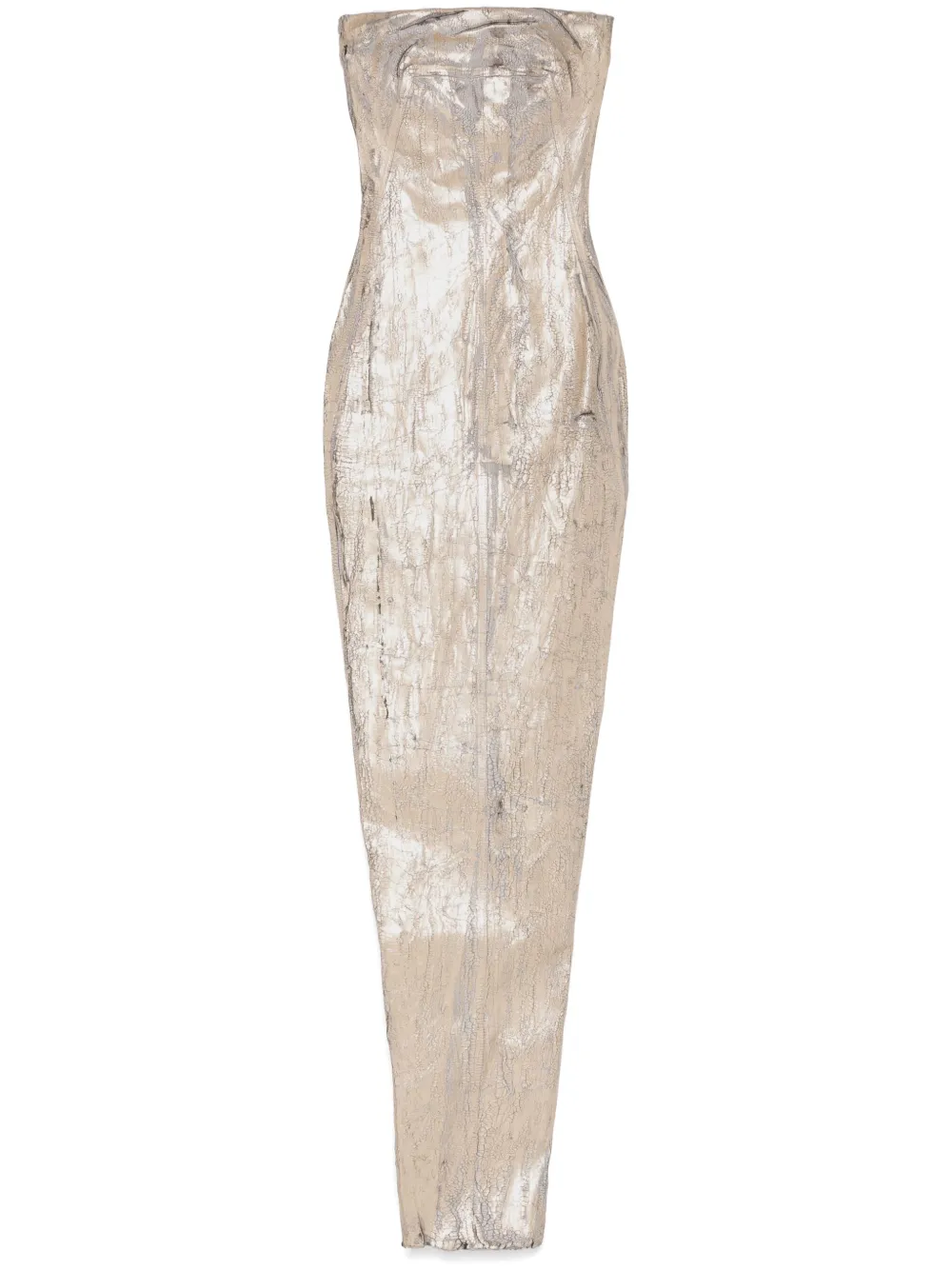 Rick Owens Bustier maxi-jurk Goud