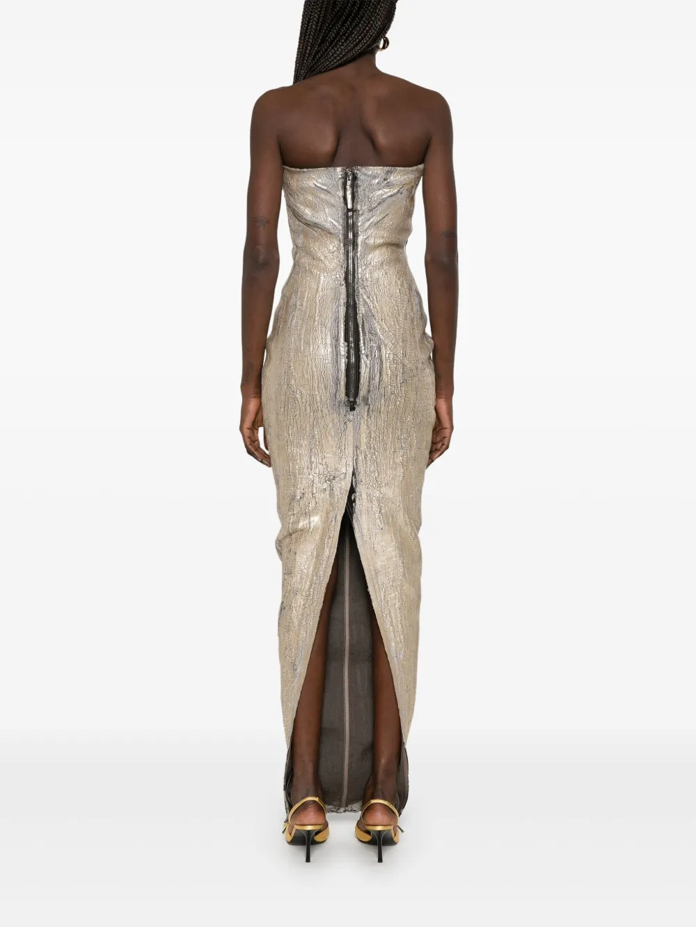 Rick Owens Bustier maxi-jurk Goud