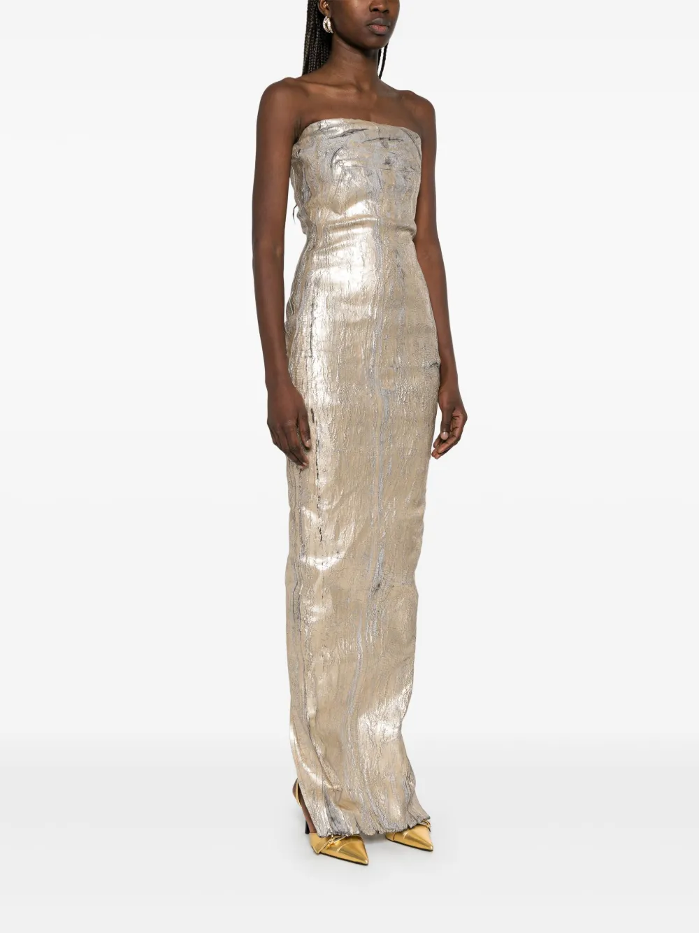 Rick Owens Bustier maxi-jurk Goud