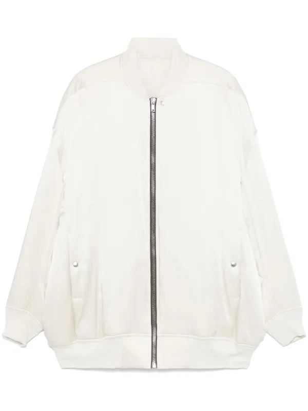 Rick Owens Jumbo Flight Bomber Jacket White FARFETCH BH - Main Image