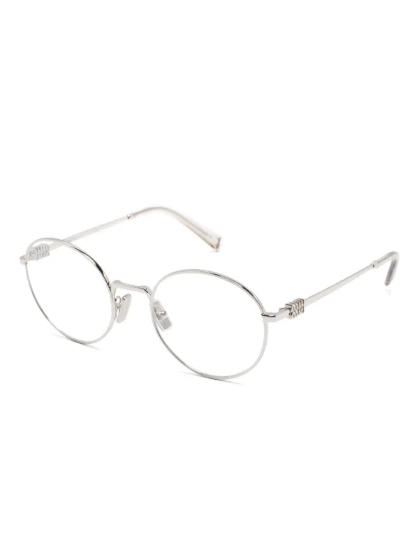 Miu Miu Eyewear Regard Glasses | Silver | FARFETCH