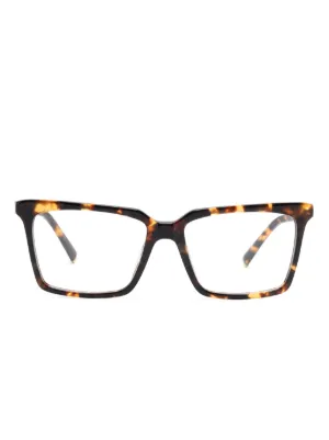 Miu Miu Eyewear square-frame Glasses | Brown | FARFETCH CA
