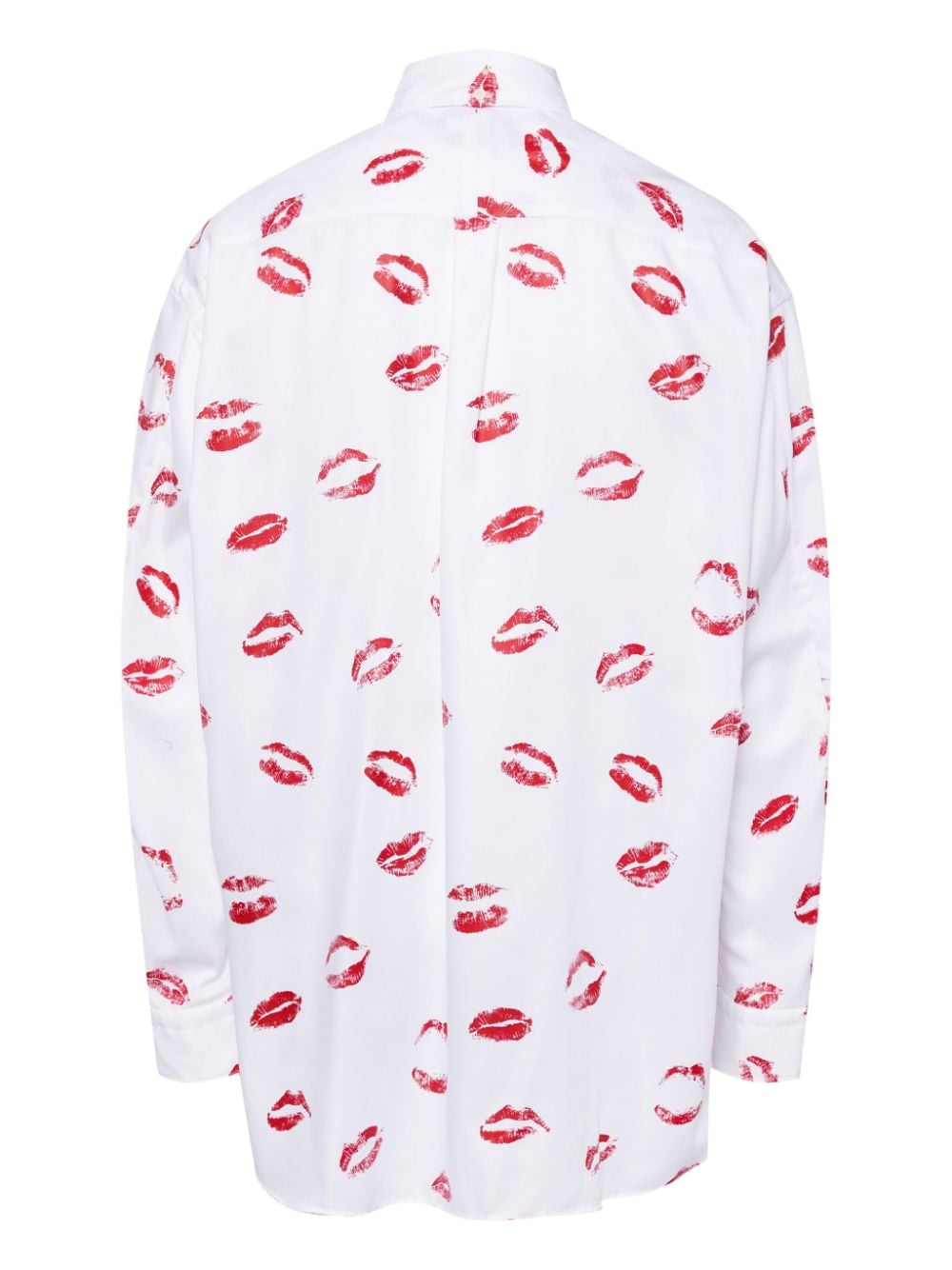 Shop Takahiromiyashita The Soloist Lips-print Shirt In White