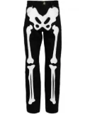 Takahiromiyashita The Soloist skeleton-print jeans - Black