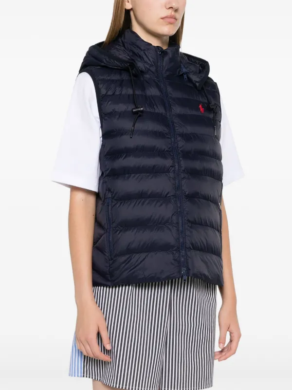 Polo Ralph Lauren Quilted Gilet Blue FARFETCH NZ