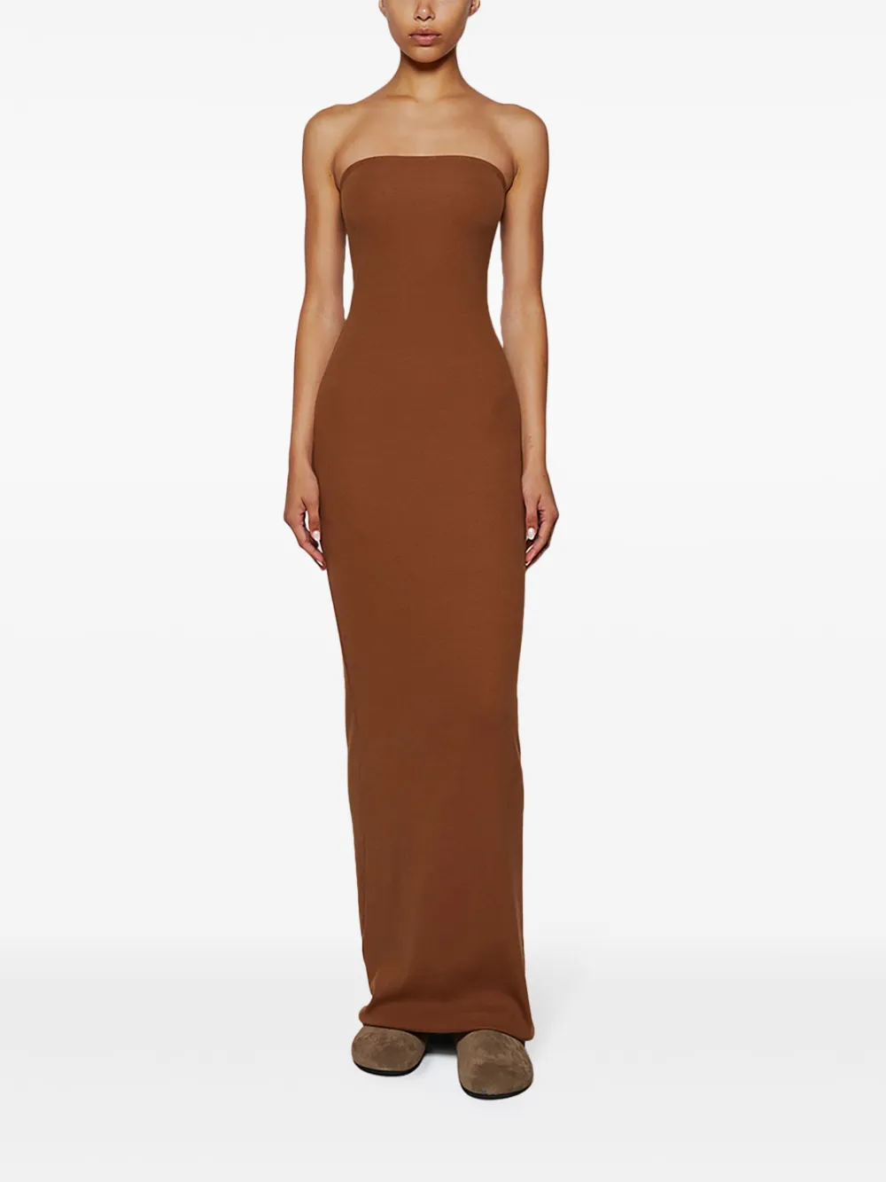 ETERNE tube maxi dress - Bruin
