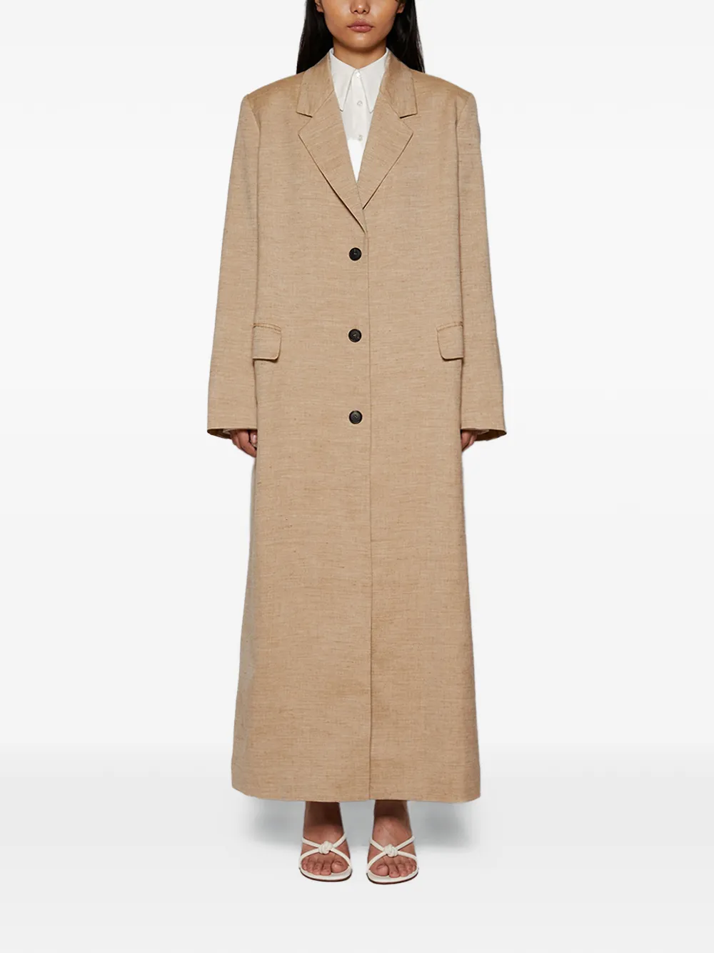  Interior Jareth Single-breasted Coat - Neutrals 