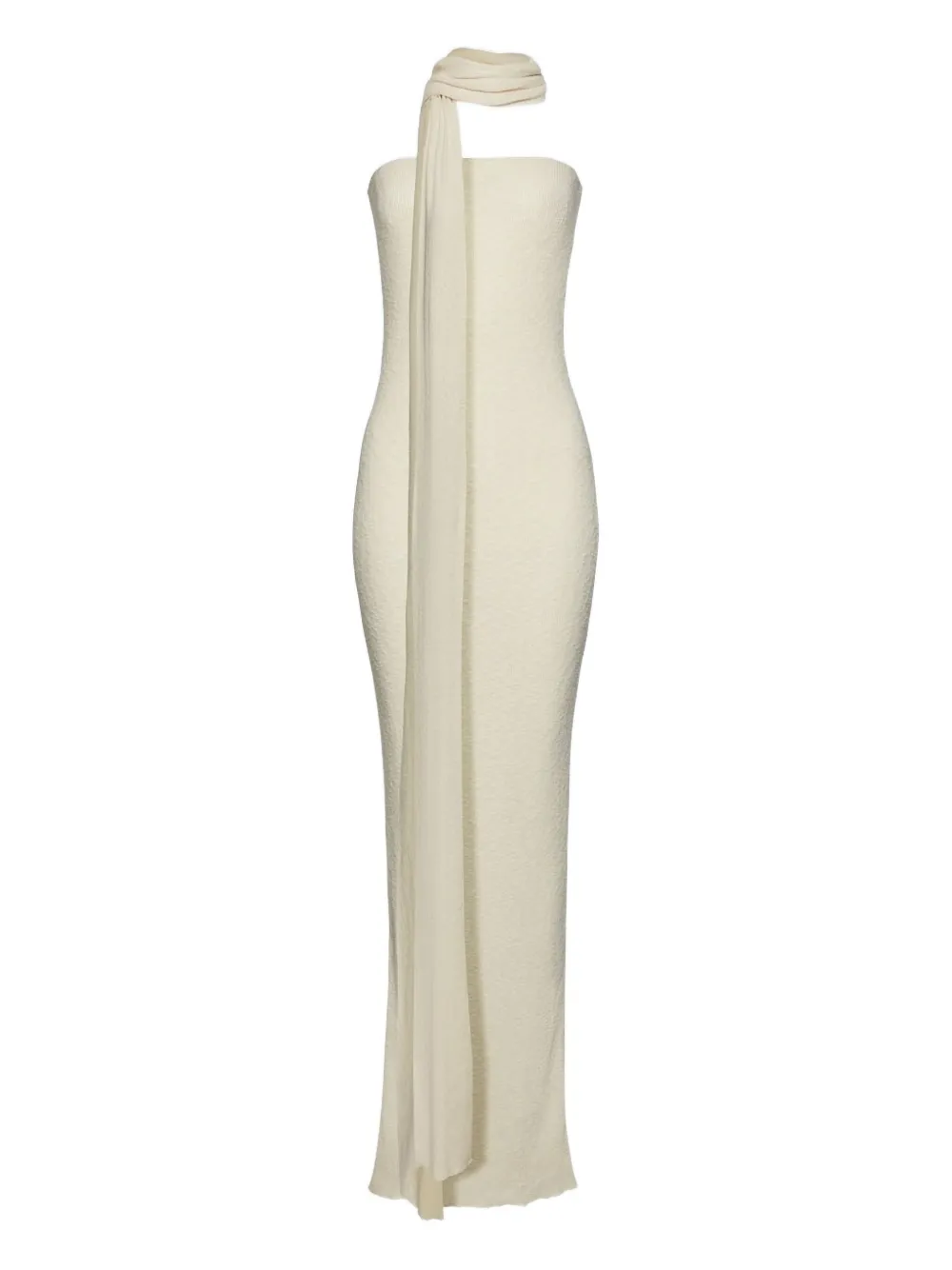 Magda Butrym scarf-detail dress Beige