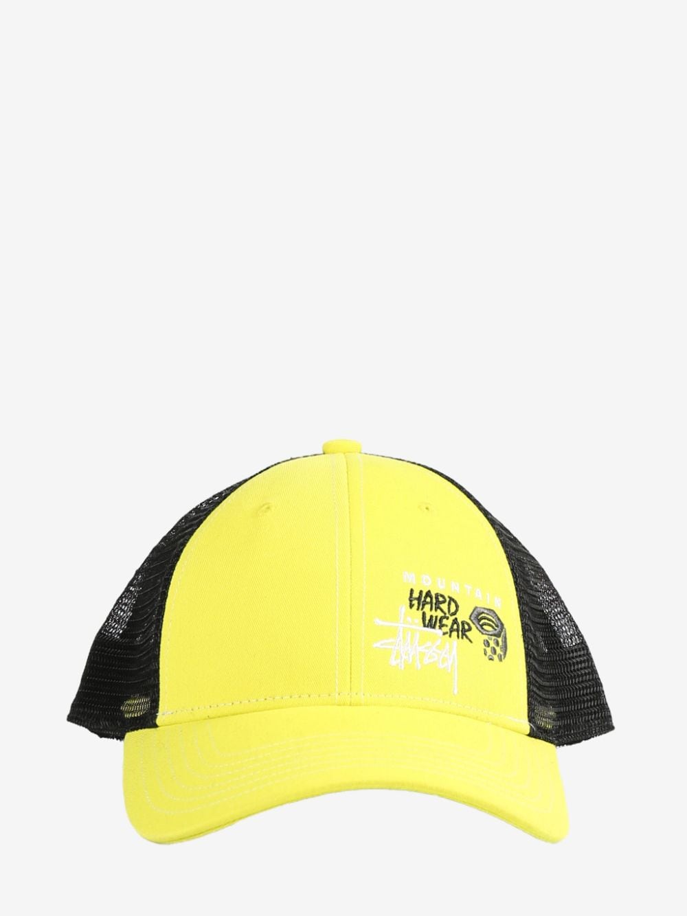 Stüssy logo-embroidered cap - Geel