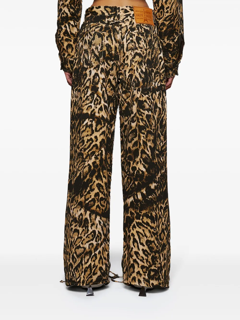Jean Paul Gaultier Jeans met luipaardprint Bruin
