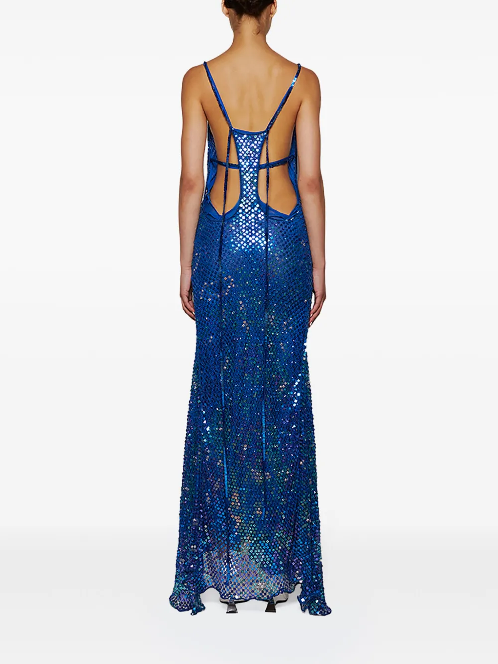Attico Sequinned Midi Dress