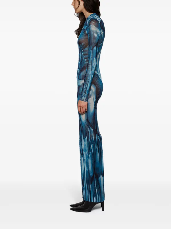 ワンピース JEAN PAUL GAULTIER Women Dresses RO366T576 595601 BLUE Jean Paul Gaultier Écorché-print Dress | Blue | FARFETCH