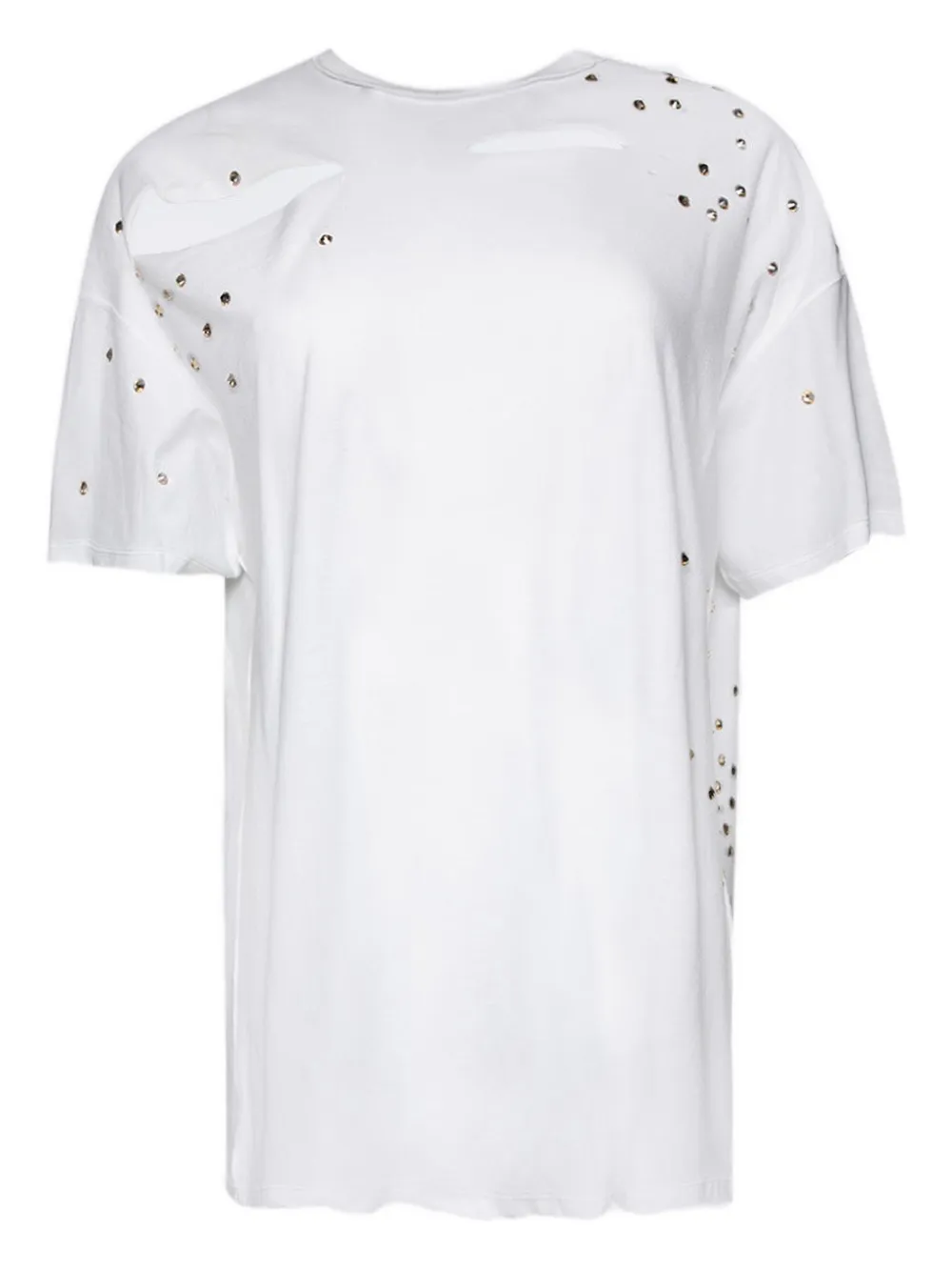 Interior Mandy Diamante cut-out T-shirt - Bianco