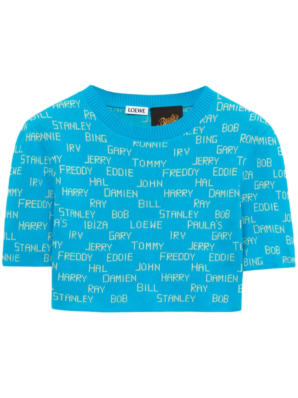 LOEWE text-print knitted top - Blue