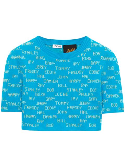 LOEWE text-print knitted top Women